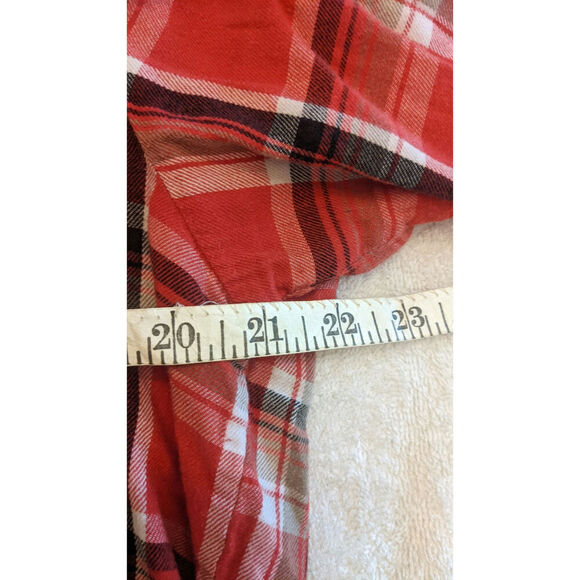 Denim & Supply Ralph Lauren Plaid Lightweight High/Low Button Down Shirt, Large - Picture 6 of 8